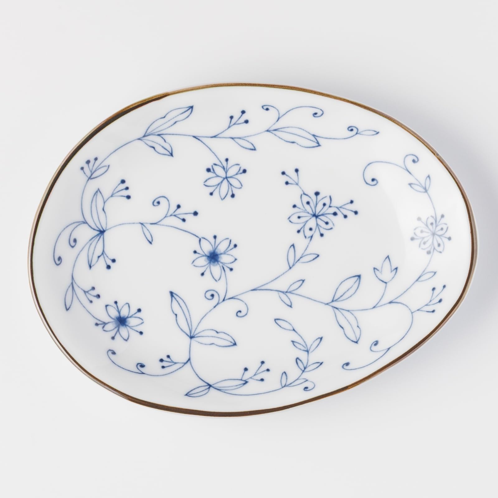 Amazon｜美濃焼 「 線唐草 」 食器セット 5枚 雲型皿 プレート (小